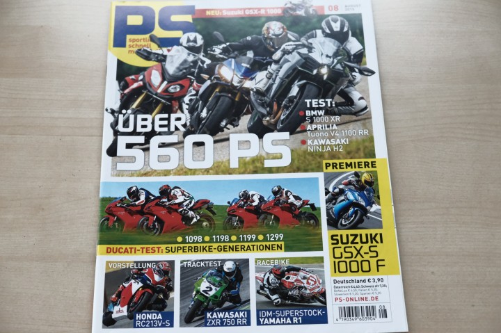Deckblatt PS Sport Motorrad (08/2015)